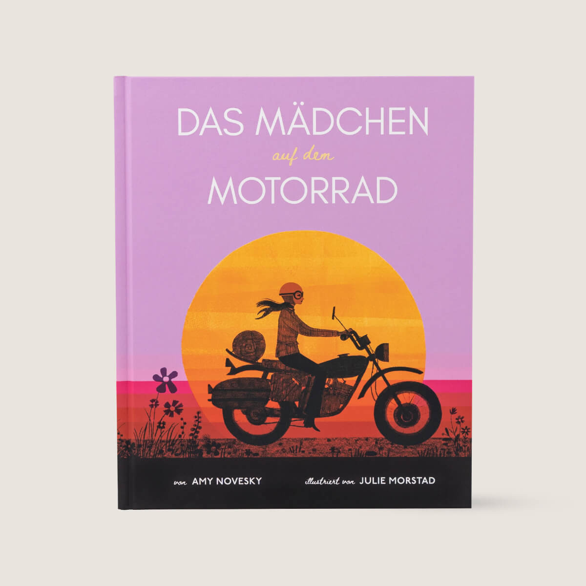 Das Mädchen auf dem Motorrad